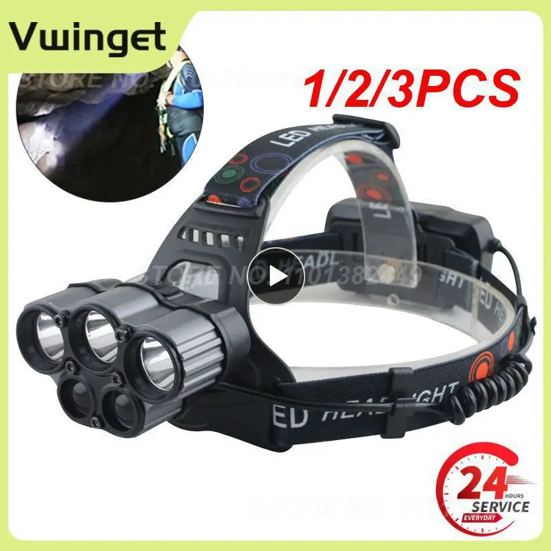 

1/2/3PCS LED Headlamp Waterproof Light Camping/Fishing Head Light Powerful Adjustable Head Lamp Use 18650 Battery