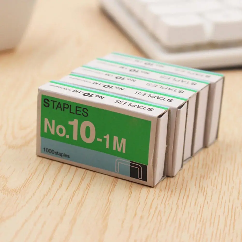 Metal Staples No.10 1000Pcs/Box Binding Office School Supplies Stationery Tools