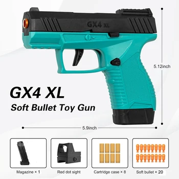 Continuous Firing Mini Gx4 Toy Gun Shell Throwing Macara Education Gun Model Soft Bullet Launcher BlowBack Airsoft Small Pistol 1