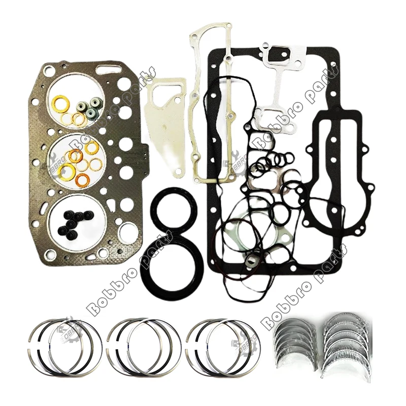 

3TNV76 Overhaul Re-ring Kit Full Gasket Piston Ring For Yanmar Engine Fit X950R 1026R GK200 John Deere Tractor Parts