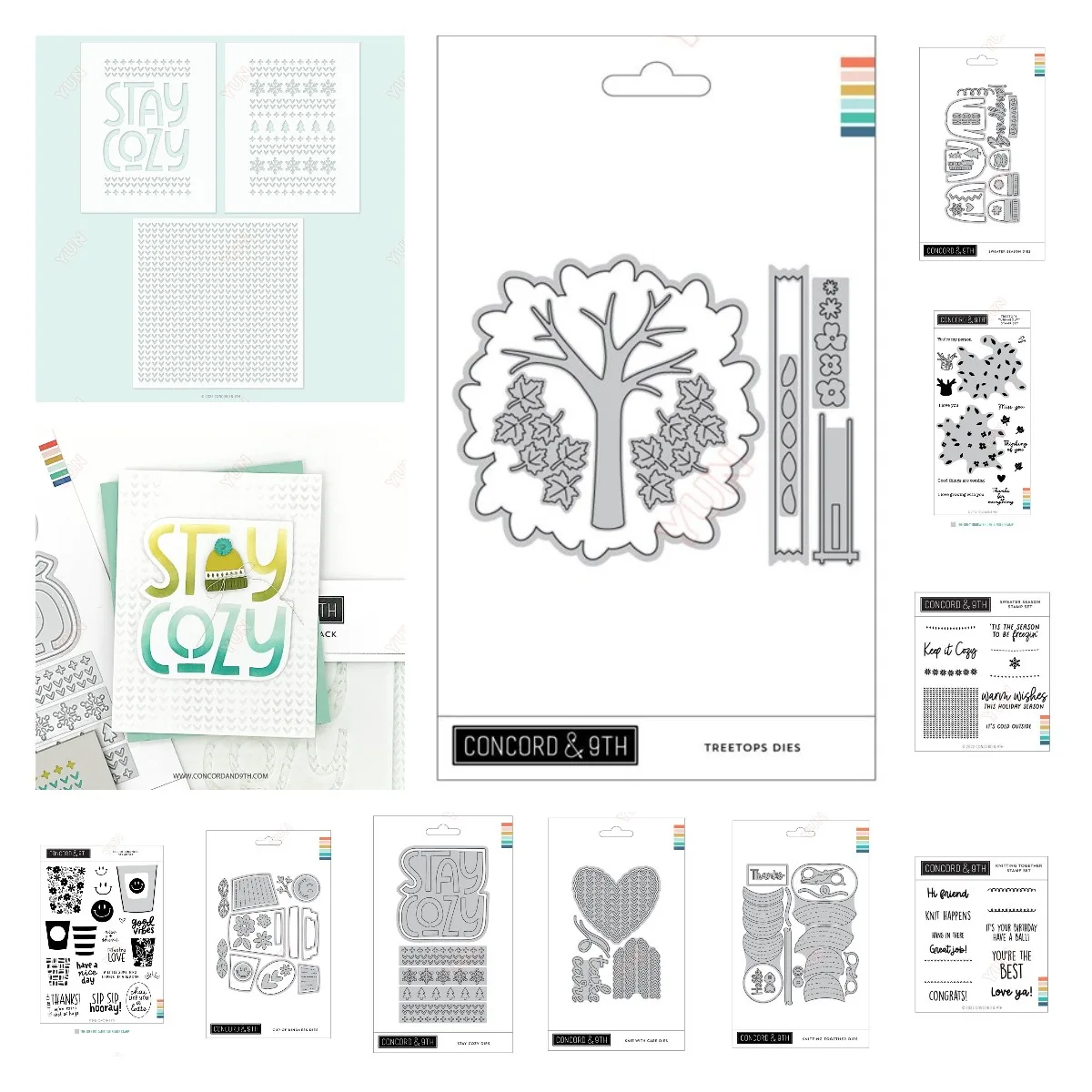 

Sweater Season Knit with Care Metal Cutting Dies Stamps Stencil DIY Scrapbook Crafts Decoration 2023 New Christmas Snow Clothes