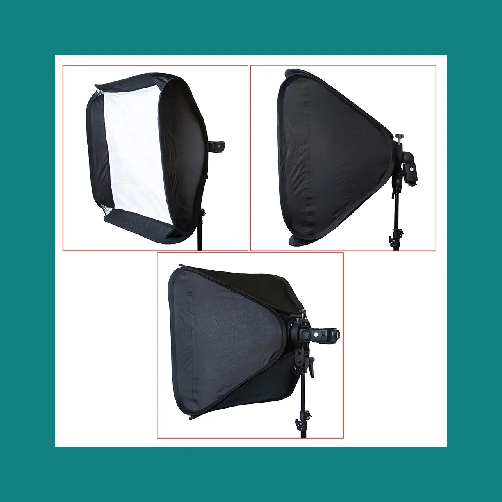 니워 24x24/60x60CM 소프트박스, S형 스피드라이트 플래시 브래킷 마운트 포함, 인물 사진 또는 제품 사진 촬영용