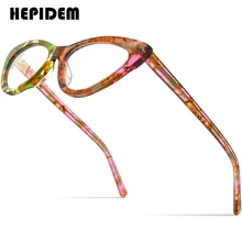 

HEPIDEM Acetate Glasses Frame Women 2022 New Cat Eye Cateye Eyeglasses Optical Prescription Spectacles Myopia Eyewear 9104