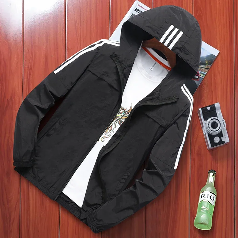 

Мужская летняя куртка на молнии с карманами с защитой от УФ-лучей, кожаные пальто, Мужская дышащая ультра-быстрая ветровка, мужская куртка с капюшоном для походов и рыбалки