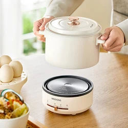 1.5L Foldable Electric Cooking Pot Split Type Multicooker Hotpot Rice Cooker Non-stick Frying Pan Travel Electric Skillet 220V