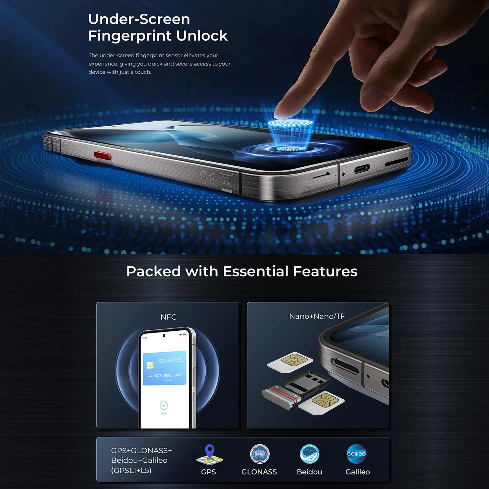 Oukitel WP200 Pro 5G Rugged Phone 24GB+1TB 6.7'' Android 15.0 MTK Dimensity 8200 108MP Main Camera 8800mAh NFC 5G Smartphone