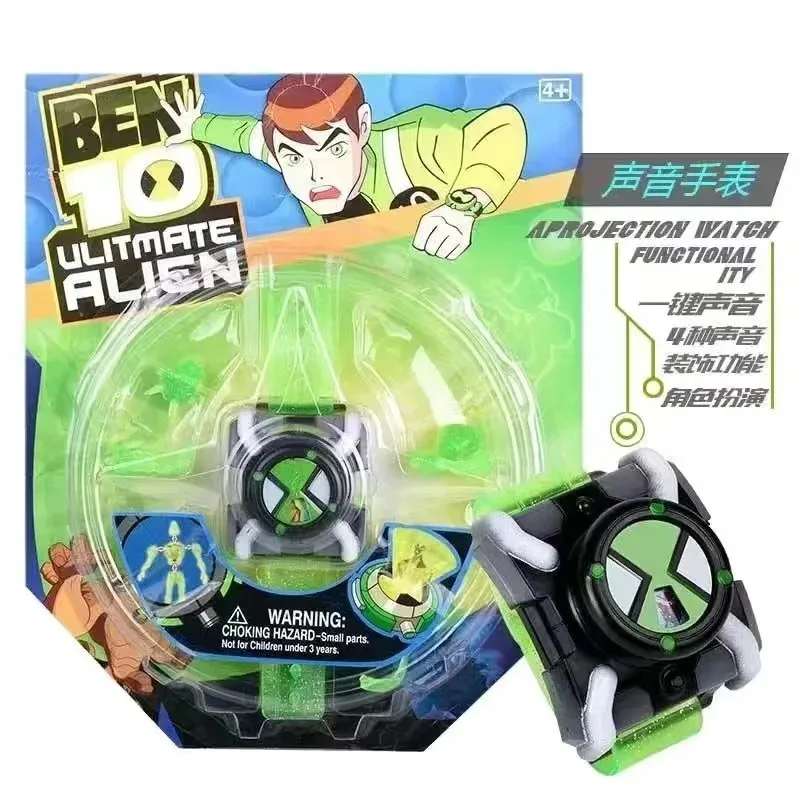 

Проекционные часы BEN10 Omnitrix Ben Tennyson, мультяшное устройство-трансформер, звук светильник, фигурка для детей, рождественские игрушки, подарки