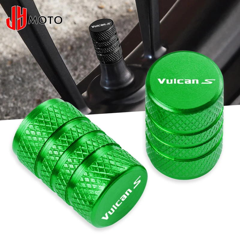 

For Kawasaki VULCAN S 650cc 650 CC Motorcycle CNC Accessorie Wheel Tire Valve Air Port Stem Caps Airtight Covers logo "VULCANS"