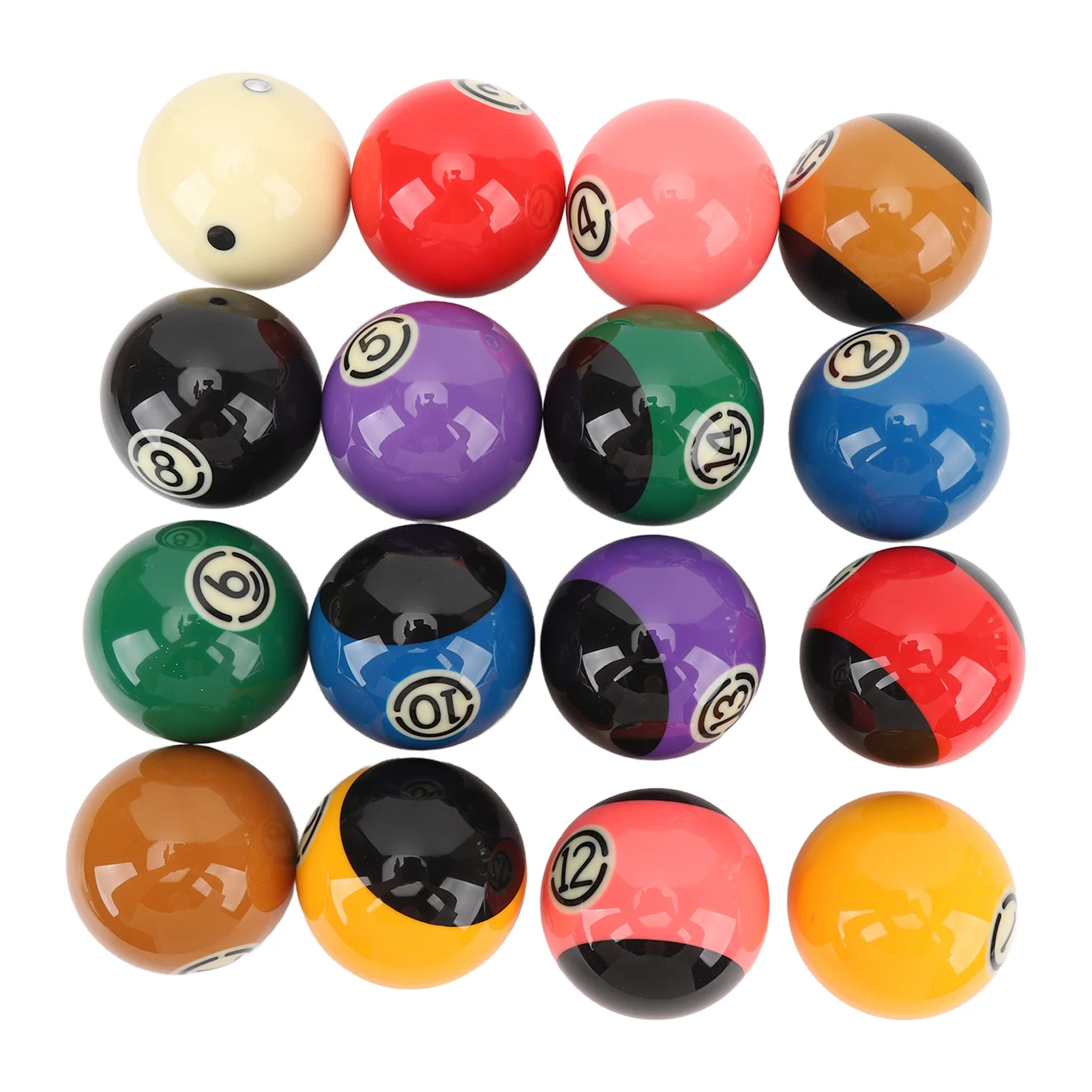 2.25inch Billiard Balls Resin High Friction Resistance Professional TV Style Pool Balls Set for Tournament Practice