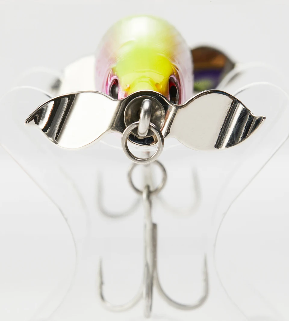 LUREHOLIC 10 cm 15 g Double Swisher Topwater Lure Splash Swimming Action Spy Hard Bait Popper Traktor Glider Bait mit Mustad Hook – Detail 5