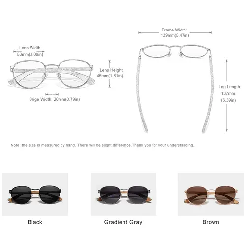 KINGSEVEN Sunglasses For Men UV400 Polarized Women’s  Eyeglass Frame Natural Wood Fashion Sun Glasses  Protection Eyewear - Image 2