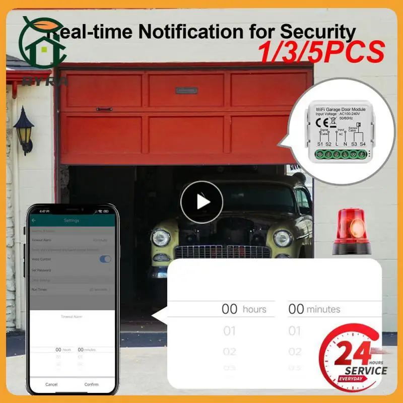 

1/3/5PCS Tuya Smart WiFi Garage Door Opener Controller with APP Voice Control Functions Works with Yandex Alice Alexa