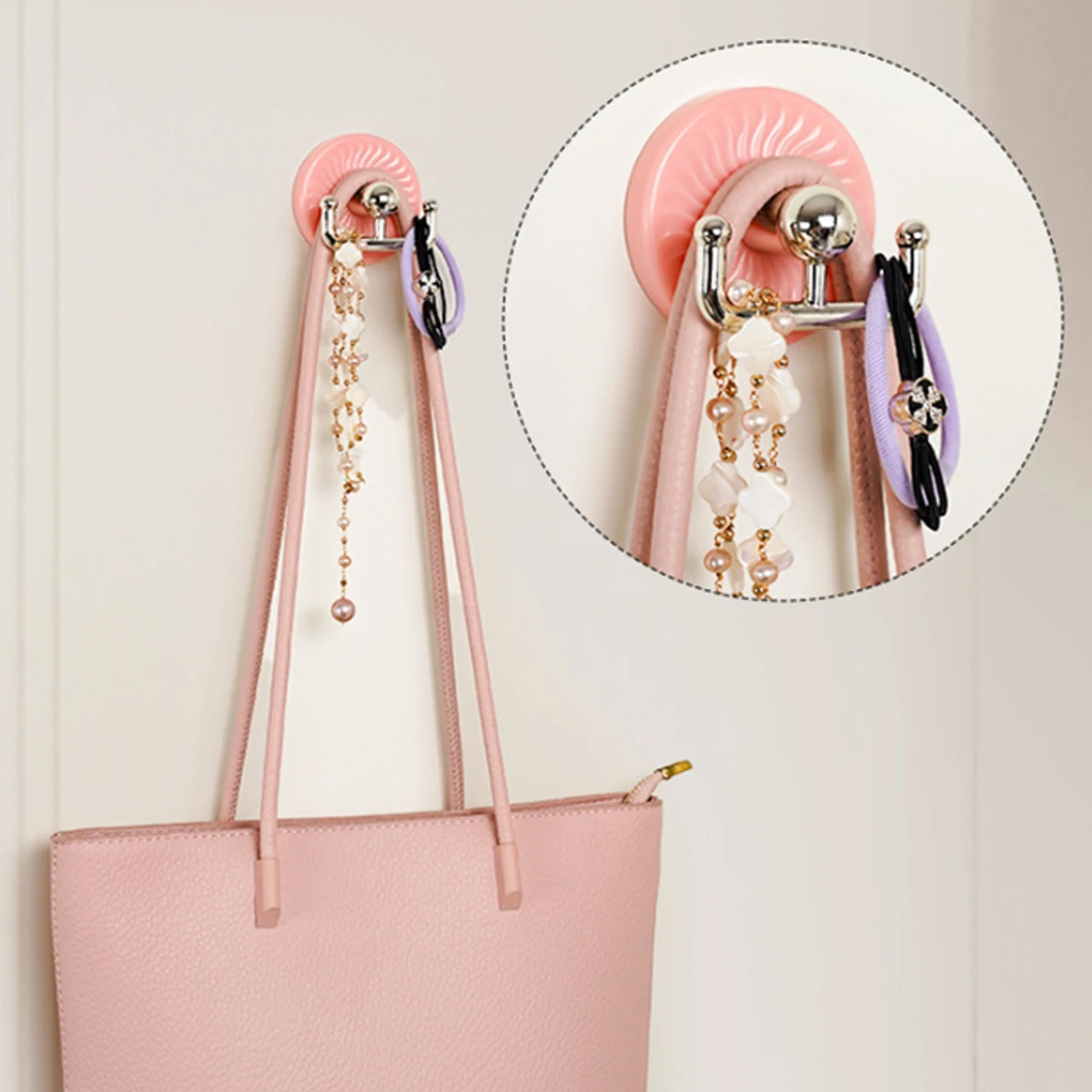 2pcs Double-ended Suction Cup Hook Multi Purpose Key Towel Organizer Holder Punch Bathroom Kitchen Space Saving Storage Rack