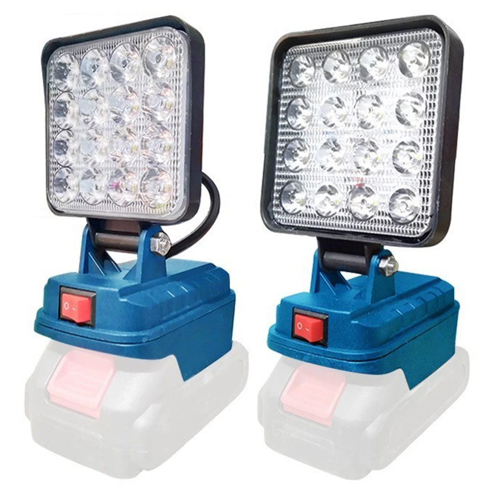 LED Work Light Camping Light Rechargeable Emergency Light Dual USB Ports Battery Lantern Waterproof for Construction Site