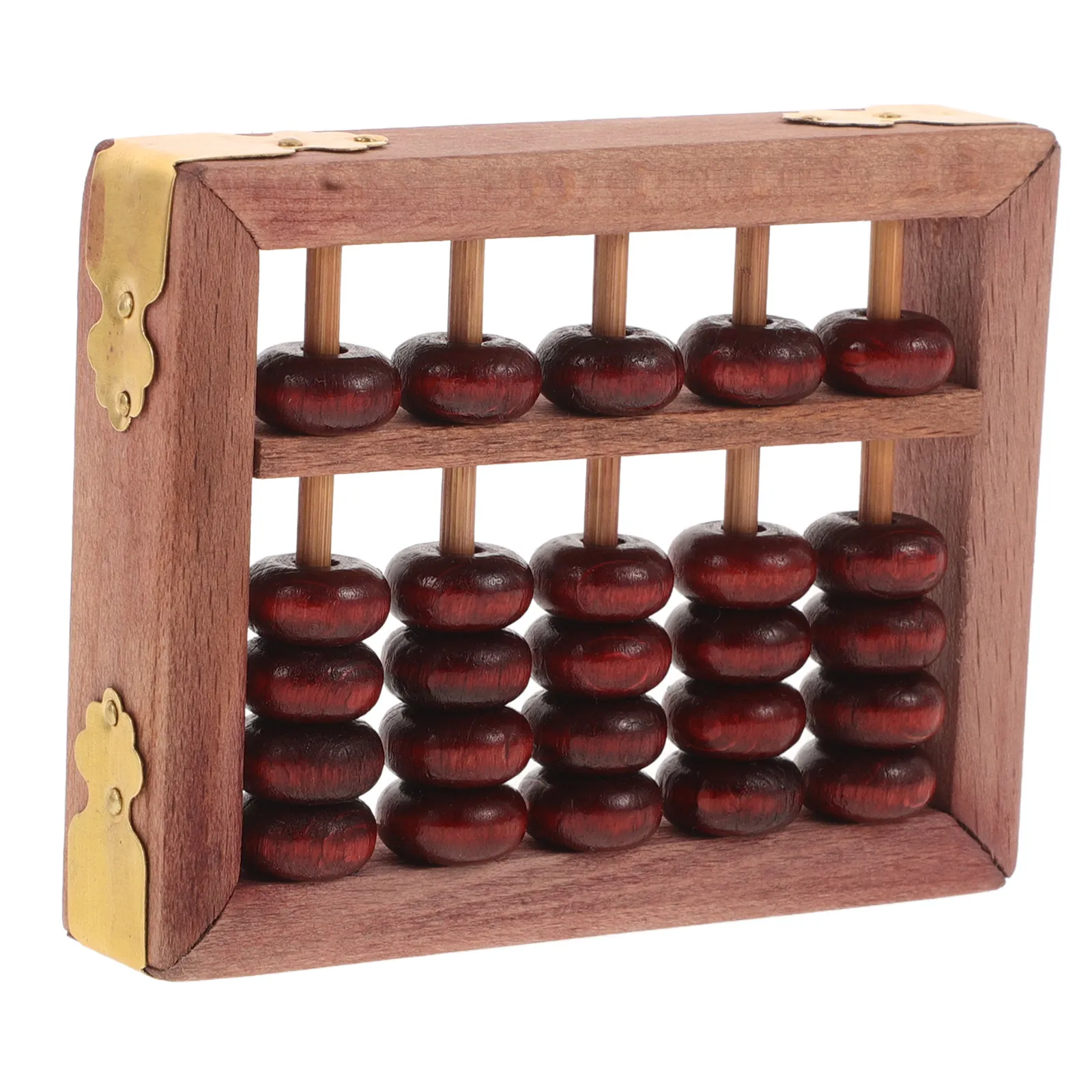 빈티지 단단한 너도밤나무 주판 5열 나무 계산 도구 수학 학습용 어린이 산술 연습 학용품 레트로