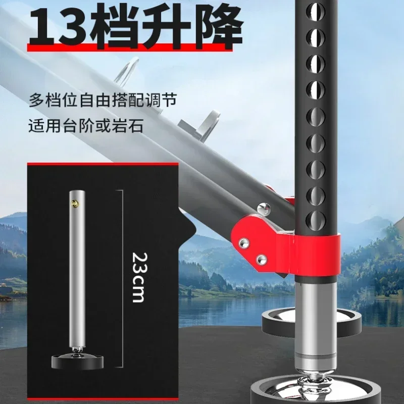 New Outdoor Fishing Chair Multifunctional Portable Foldable Lifting Platform Fishing Chair Reclining Alloy Seat