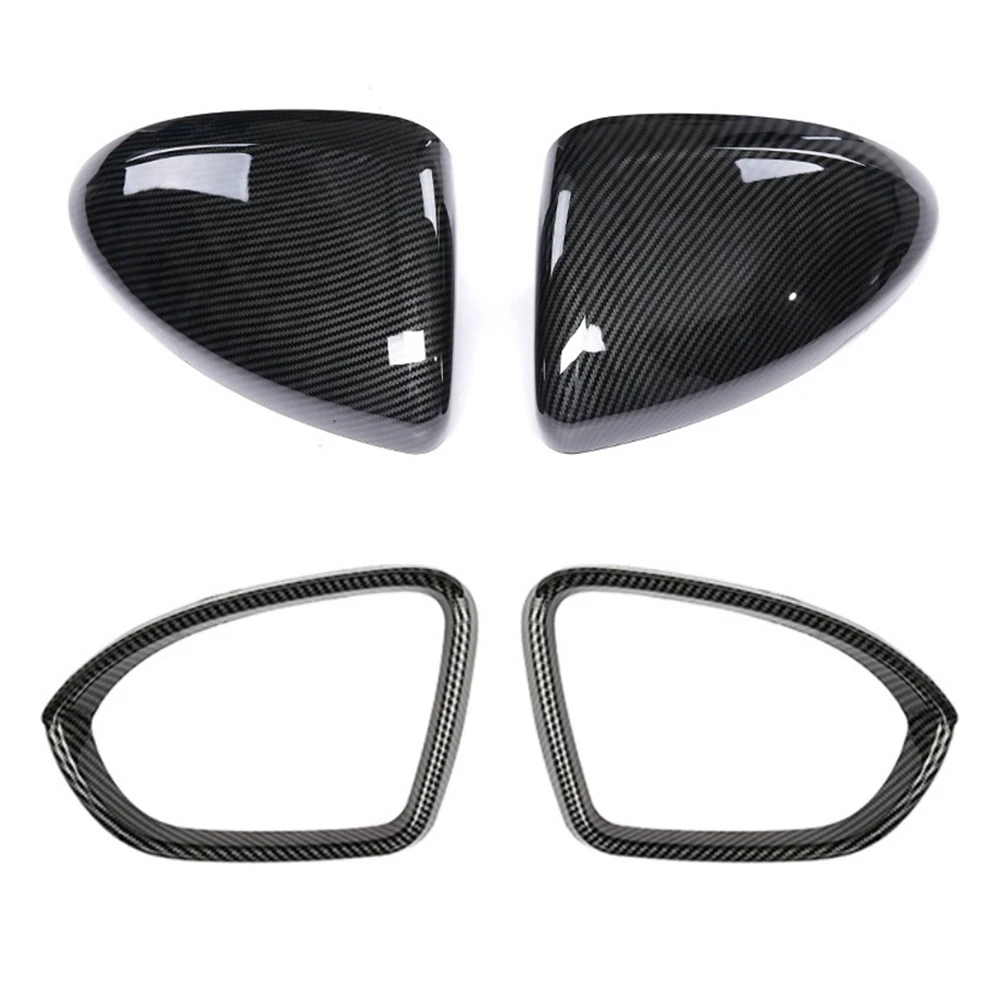 

For Buick Regal 2017-2021 Carbon Fiber Car Side Rearview Mirror Cover Trim Rain Eyebrow Frame Decor Sticker Accessories