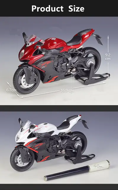 Risopen 1/12 Motorcycle Model Toy For MV Agusta Superveloce