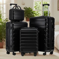 Ensemble de valises HOUSE SPOLE ABS avec serrure à combinaison et roulettes pivotantes à 360 degrés, avec trousse de toilette 1
