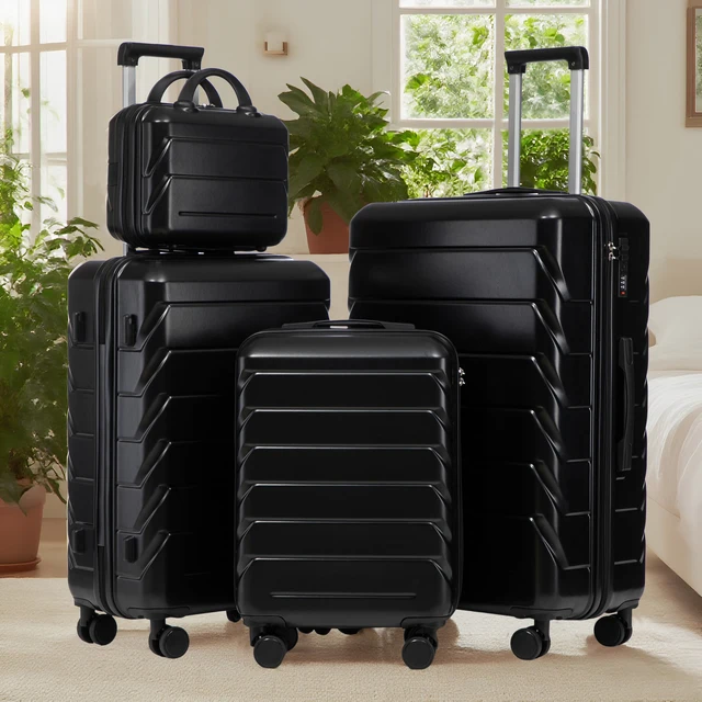 Ensemble de valises HOUSE SPOLE ABS avec serrure à combinaison et roulettes pivotantes à 360 degrés, avec trousse de toilette 1