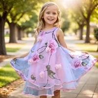 Robe d'été bohème à fleurs pour filles, robes de plage en mousseline de soie, vêtements floraux pour adolescentes de 6 8 10 12 14 ans 4