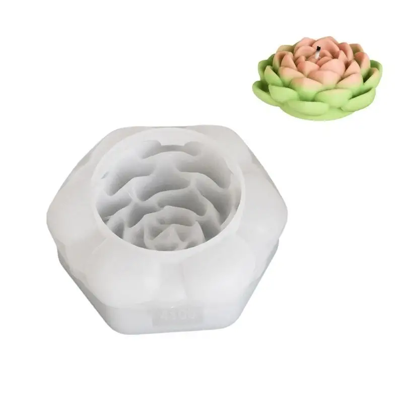 A52E Flexible Silikon-Kerzenform, 3D-Blumenform, Aromatherapie-Harzform – Detail 7