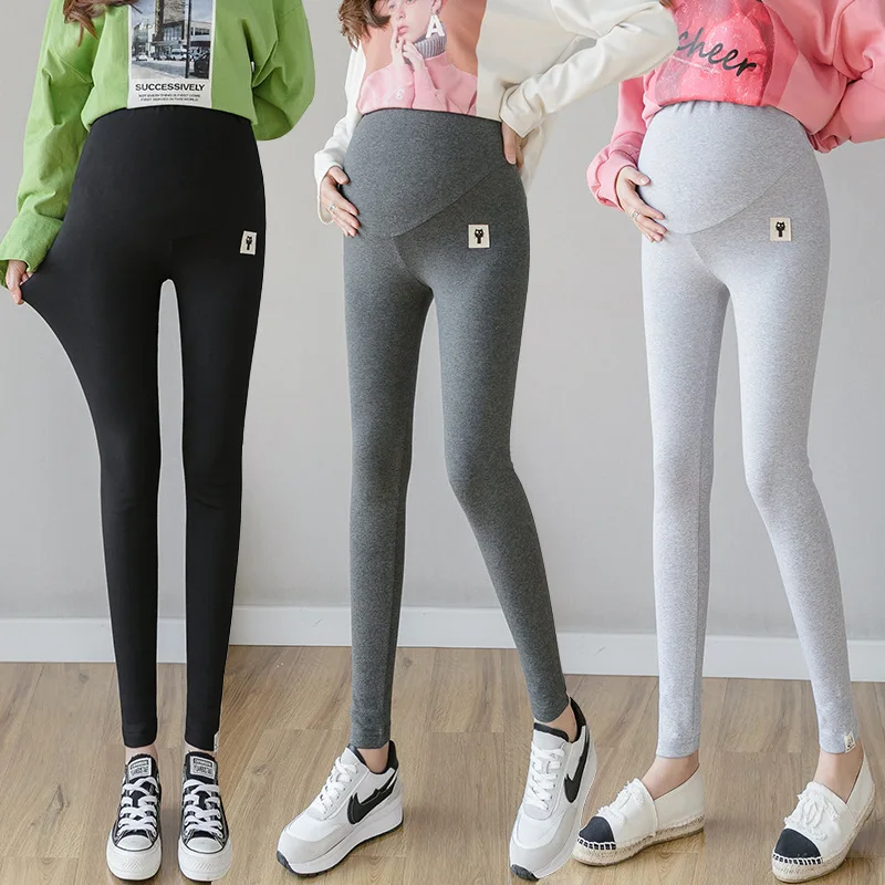 High Waist Pregnancy Leggings Skinny Maternity Clothes for Pregnant Women Belly Support Leggings Body Shaper Trousers Big Size