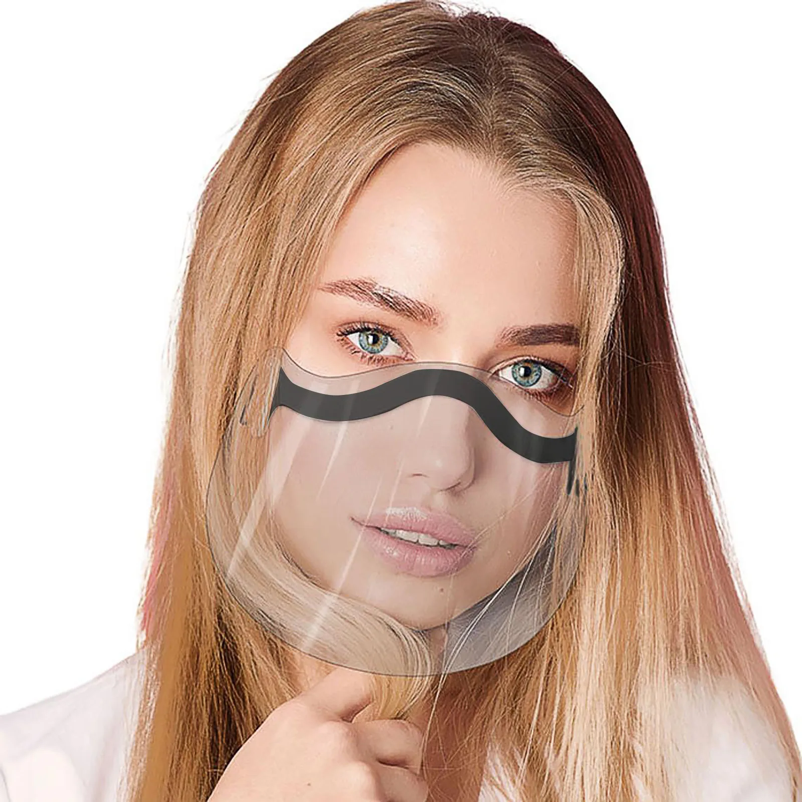Durable Mask Face Combine Plastic Reusable Clear Face Mask Shield Outdoor Dust-Proof Protective Reusable