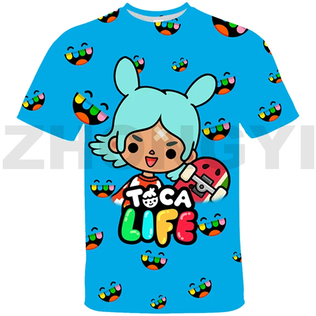 T-Shirt Anime masculino, toca, Boca, Roupa - AliExpress