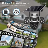 Caméra de sécurité solaire 16MP, charge solaire, contrôle PTZ, détection humaine PIR, moniteur audio-vidéo bidirectionnel, vision nocturne couleur, étanche IP66, surveillance CCTV, prise en charge du zoom optique 10x, pour la maison, la cour, la ferme 8