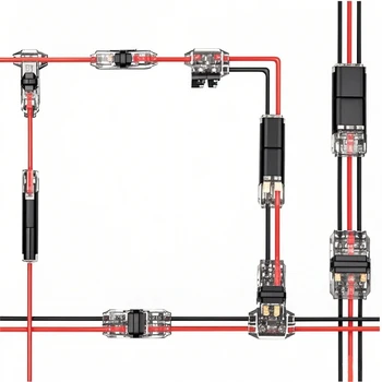 ขั้วต่อสายไฟกันน้ําขนาดกะทัดรัดแทรกโดยตรง 1P/2P/3P - ขั้วต่อด่วนแบบไม่มีการปอกสําหรับสายไฟฟ้าอัตโนมัติ 1
