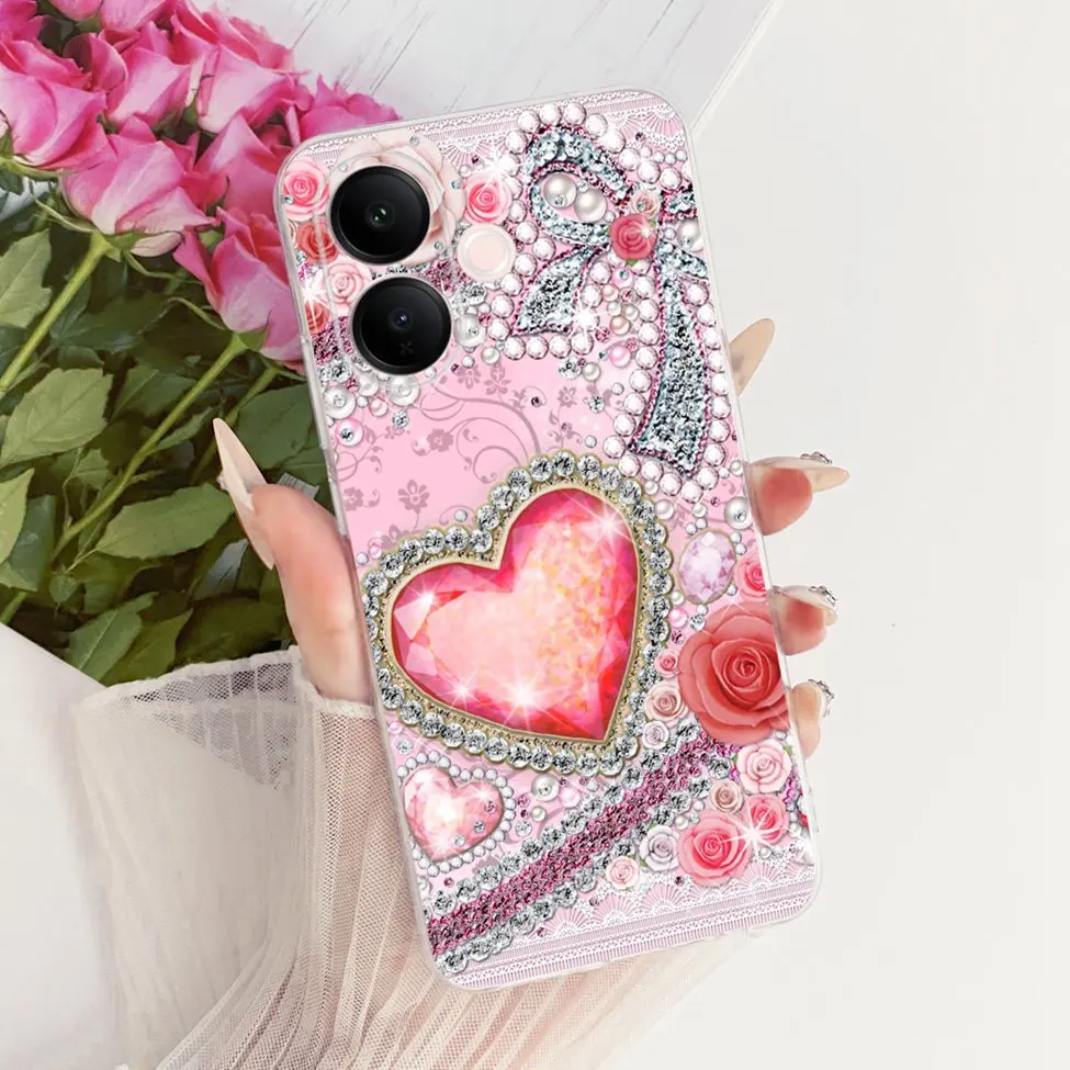 Clear Luxury Cute Cat & Butterfly Painted Case