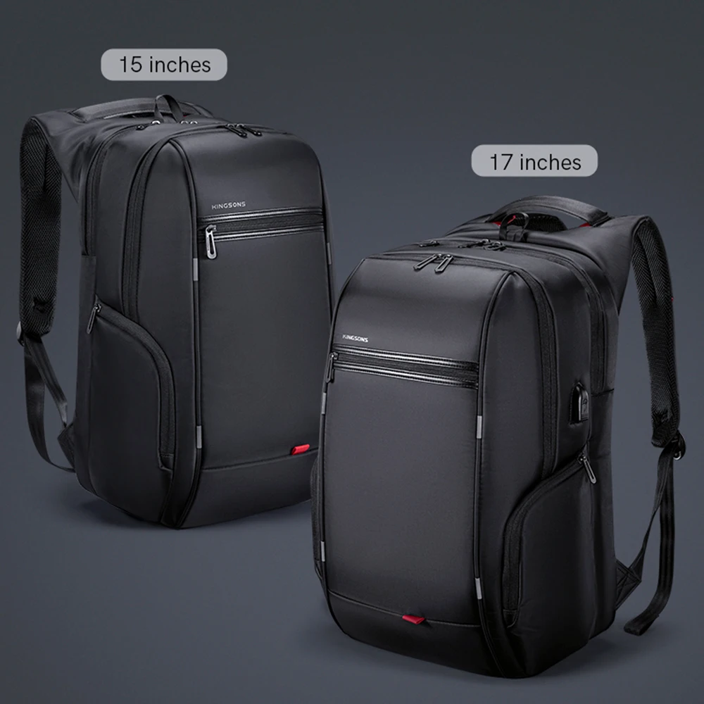 Kingsons Waterproof Anti-theft 15.6-17inch Laptop Backpack with USB Charging Carry on Travel Backpack Mochila for men women 4