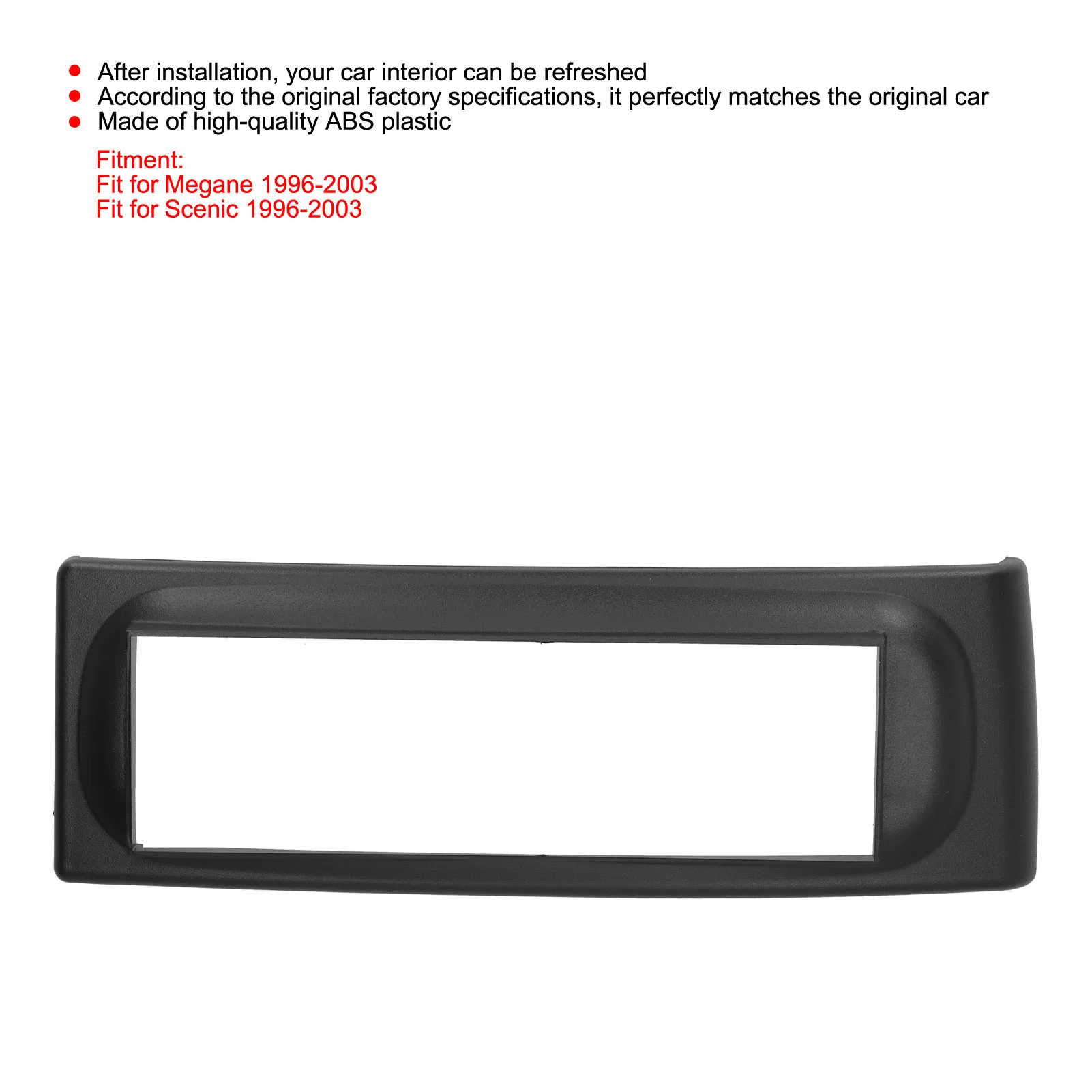 Car Screen Housing 1-DIN Car Console Control Radio DVD Frame Decoration Fit Renault Megane Scenic