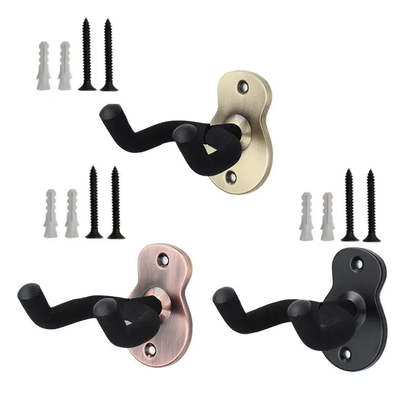 Guitar Hanger Rotatable Metal Hook Holder Wall Mount Stand Rack Bracket for Display Guitar Bass Screws guitar stand guitar accessories