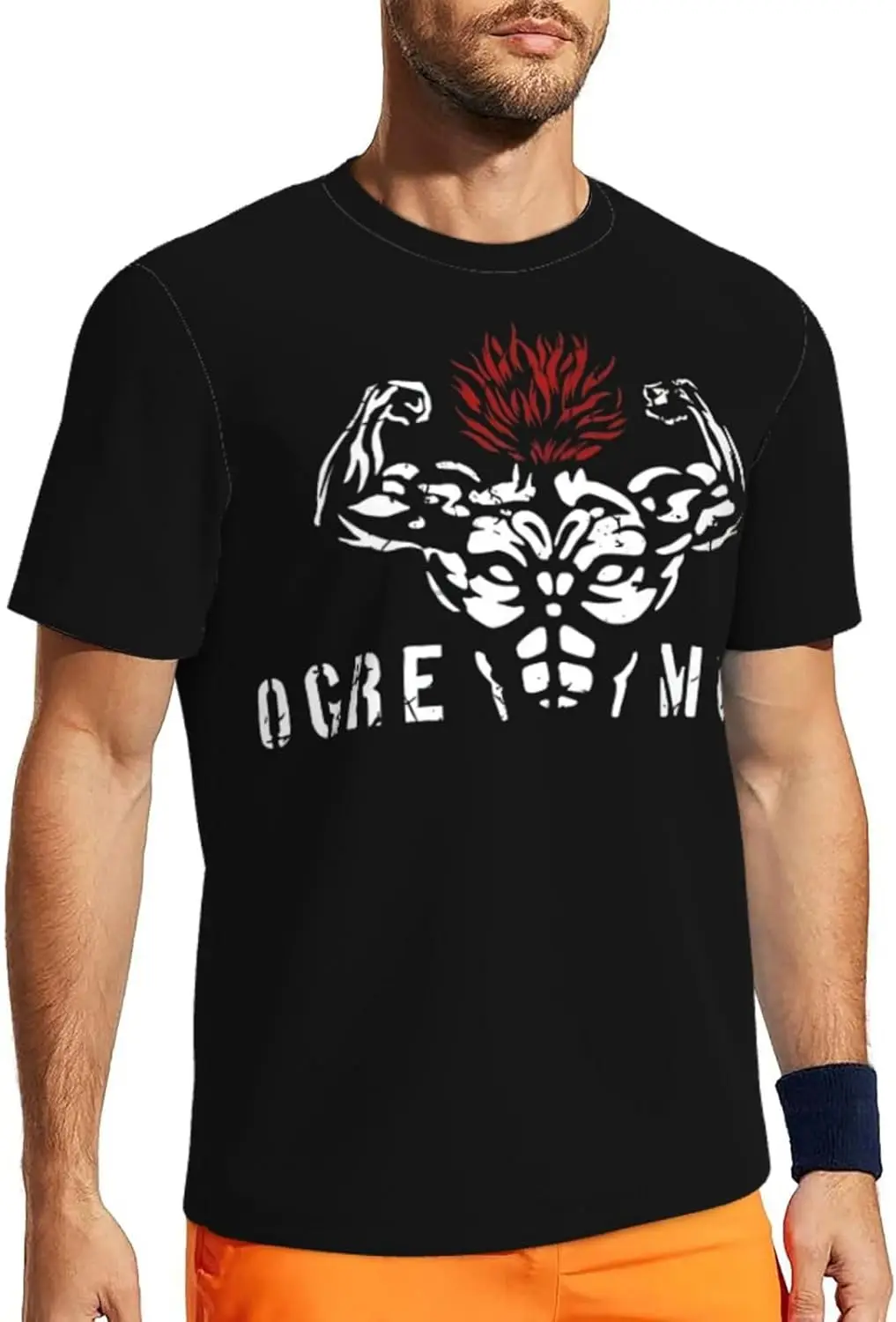 

Anime Baki The Grappler Yujiro Hanma Shirt Men's Sports Round Neck Short Sleeve Tee Tops