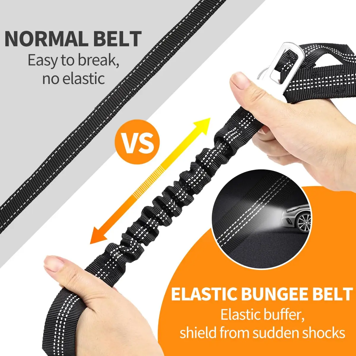 2 in 1 Solid Dog Harness Leash Pet Car Seat Belt Heavy Duty Elastic Safety Belt Adjustable for Kitten Dogs Collar Pet Accessorie dog seat belt pet accessories pet supplies
