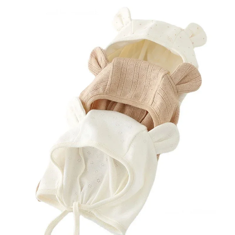 Summer New Sunscreen Breathable Baby Hat Children's Foreign Style Thin Sunshade Hats Cute Boy Girl Infant Comfortable Cotton Cap 6