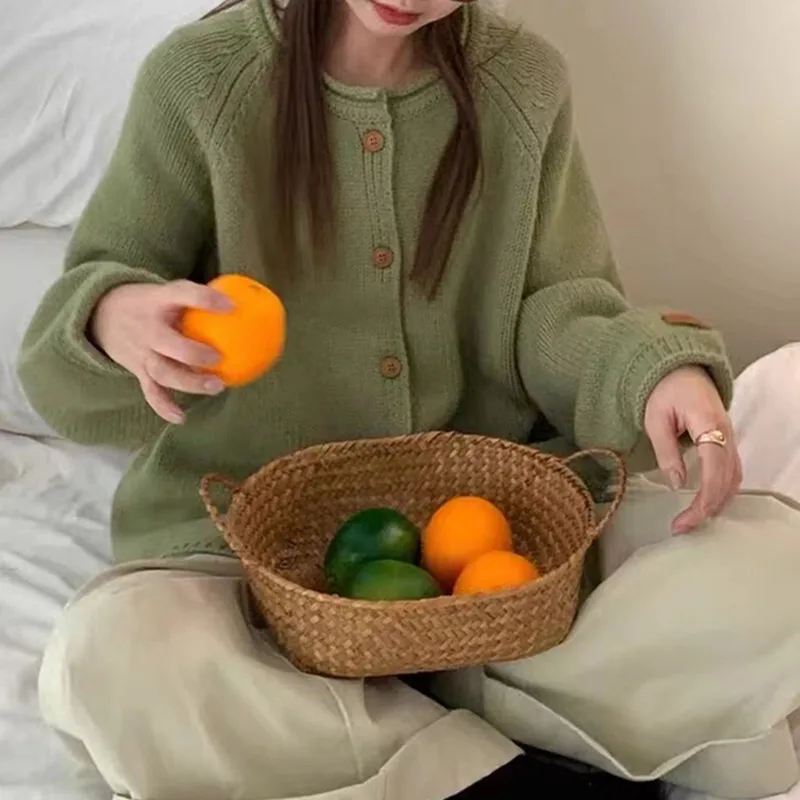 Women Loose Knitted Sweater Tops Autumn Long Sleeve