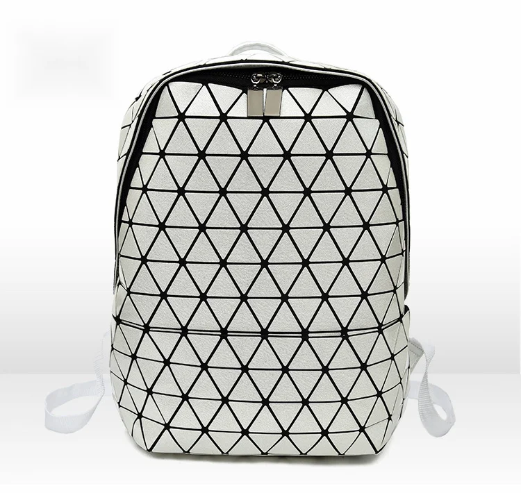 2024 Frühjahr Neue Geometrie Lingge Stoßdämpfende Große Kapazität Unisex PU Computer Rucksack_voghion.com