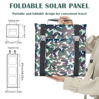 Panneau solaire pliable de 800W, chargeur solaire portable camouflage avec double port USB pour camping en camping-car et alimentation hors réseau en extérieur. 2