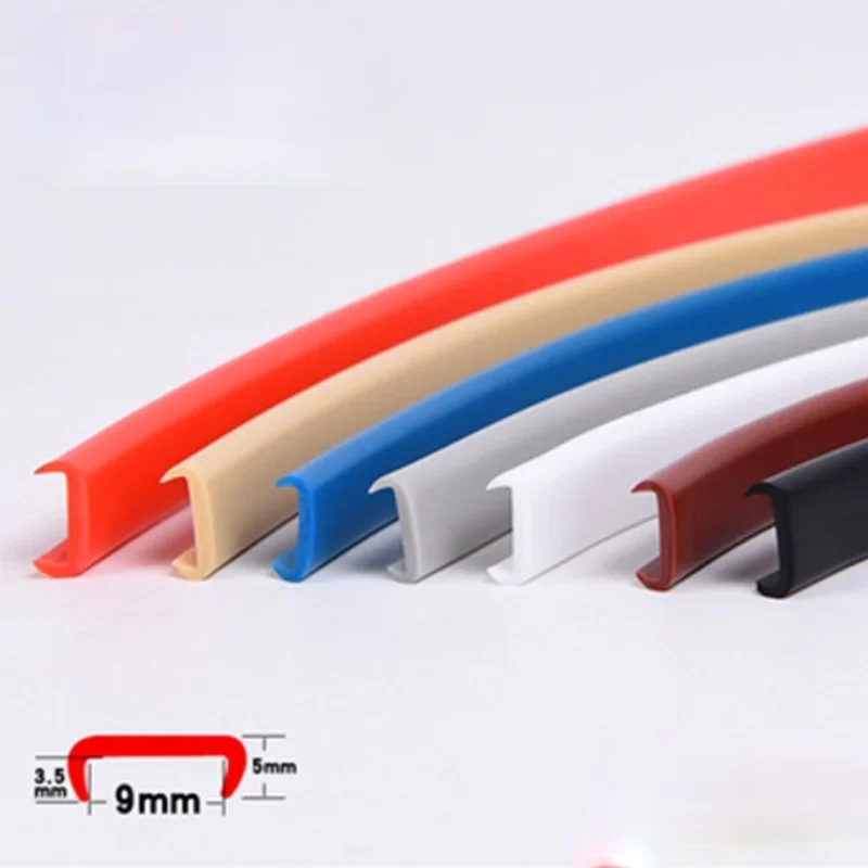 2-Meter U-Profile Edge Banding Veneer Edging for Wood Furniture - Soft PVC in Multiple Colors