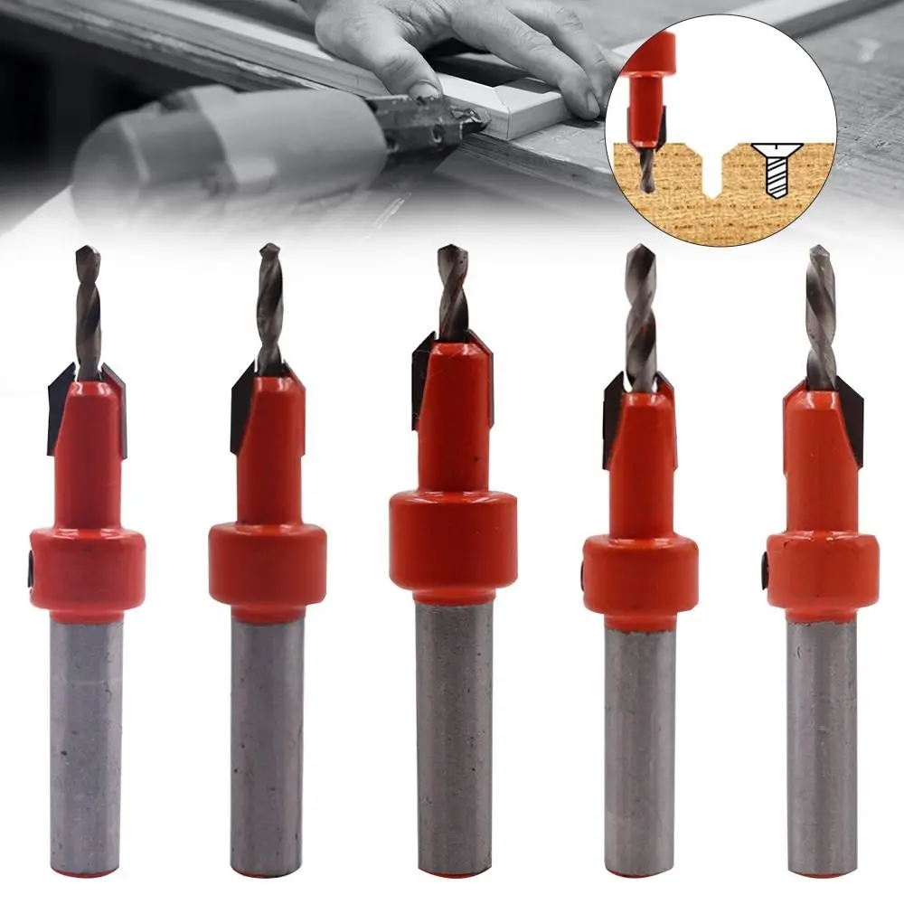 Convenient DIY 8mm Shank Hole Opener Drill Bit Countersunk Drill Countersink Drills Woodworking Tool