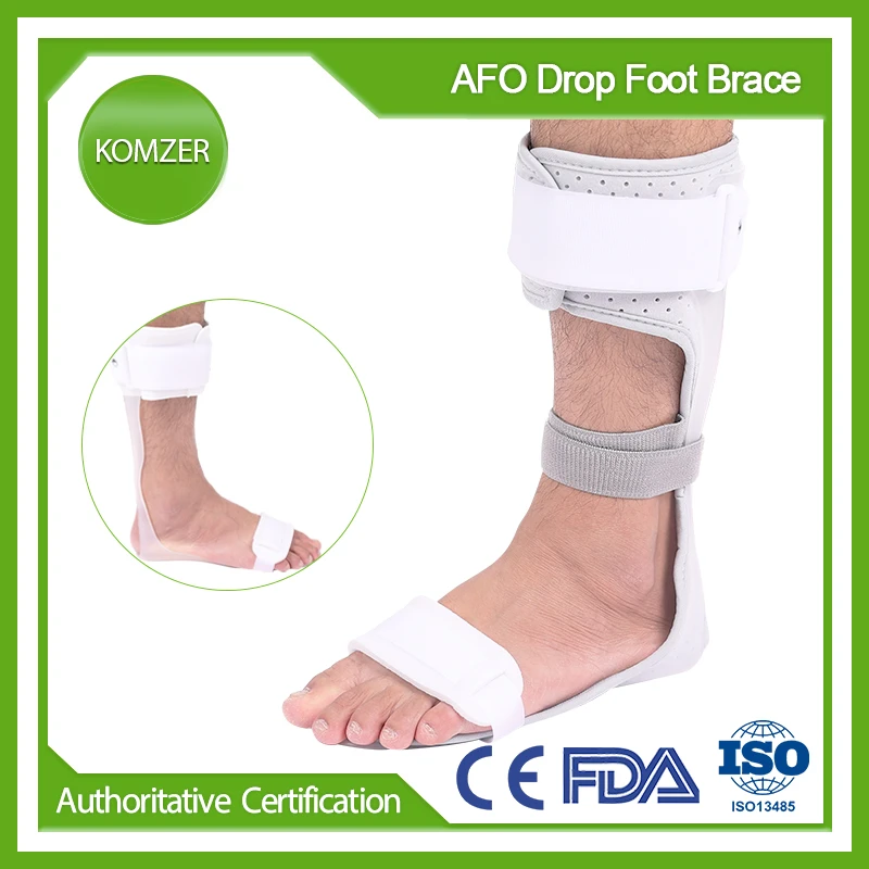 Komzer Drop Foot Brace AFO Leaf Spring Splint, Ankle Stabilization