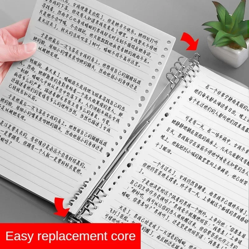 60Sheet Replaceable Refill Loose Leaf Notebook A4 A5 B5 Spiral Binder Paper Index Writing Book Stationery Office School Supplies - 5