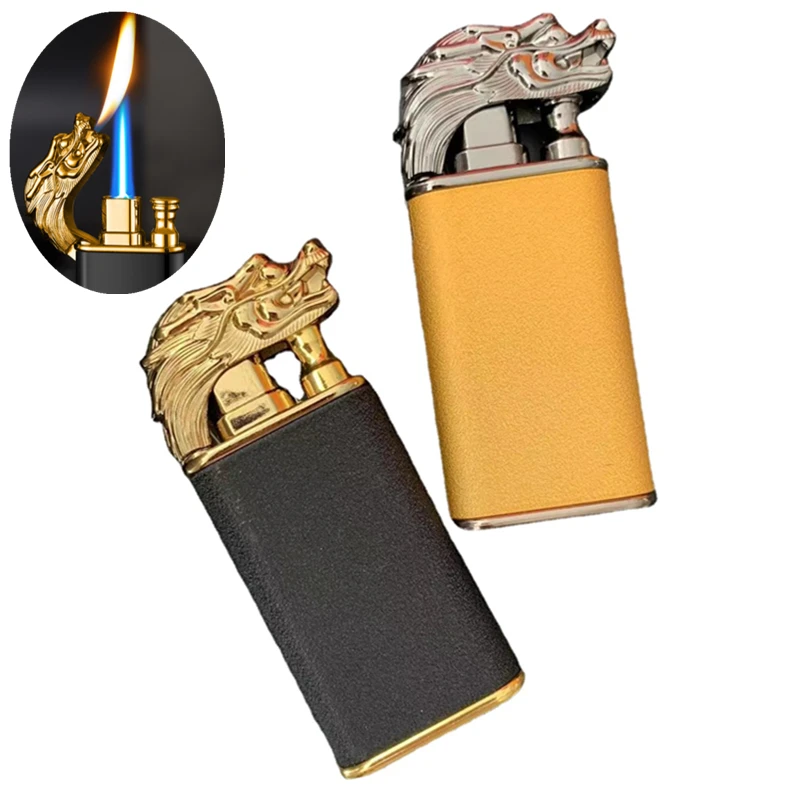 New Dragon Metal Lighter Creative Dragon Shaped Double Fire Cigar