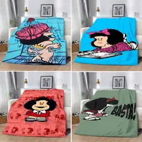 Hot Comics Cute Mafaldas Printed Blanket Picnic Blankets Warm Blanket Soft and Comfortable Blanket Home Travel Birthday Gift 1