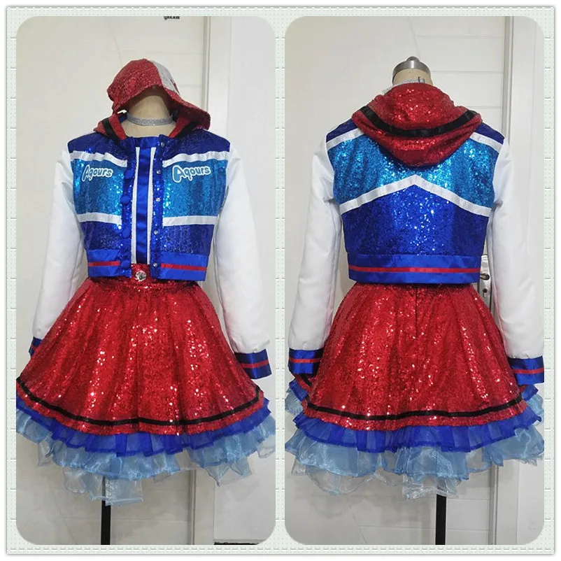 

COS-KiKi Anime LoveLive!Sunshine!!Aqours Ruby You Yoshiko All Members Lovely Concert SJ Uniform Cosplay Costume Party Outfit