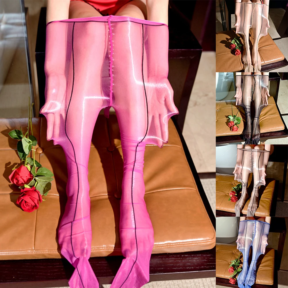 

Personalized Men's Stocking Sheer Tights Shiny Nylon Stockings See Through Stretchy Pantyhose Underwear Male Underclothes