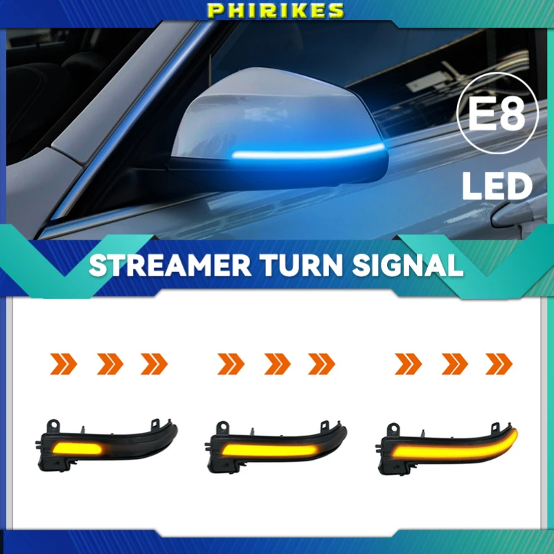

Black LED Dynamic Turn Signal Light Side Mirror Flashing Light for BMW 1 2 3 4 X1 M Series F20 F30 F31 F32 F33 F34 F36 E84 i3